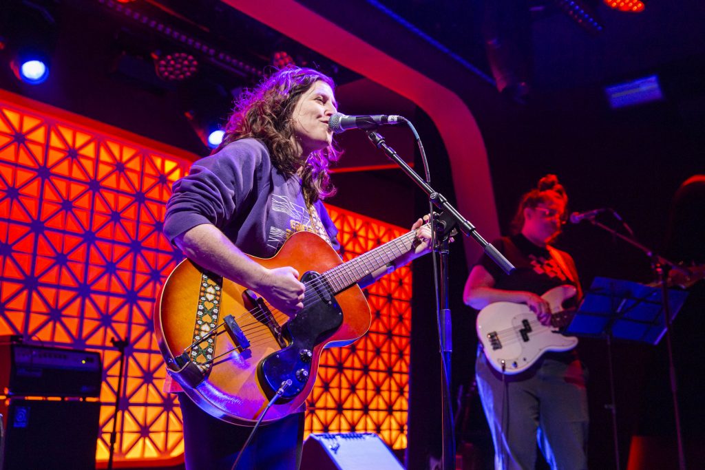 Mirah and company performing at Brooklyn Made NYC for Hearts & Minds & Crooked Beats album release. Photo by Leyda Luz.