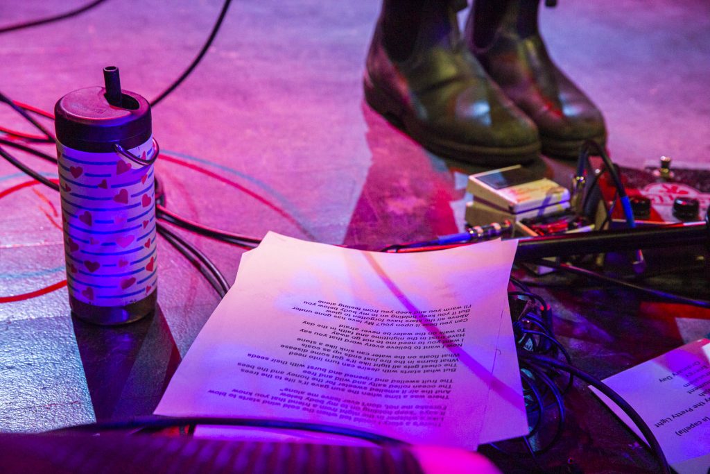 Mirah and company performing at Brooklyn Made NYC for Hearts & Minds & Crooked Beats album release. Photo by Leyda Luz.