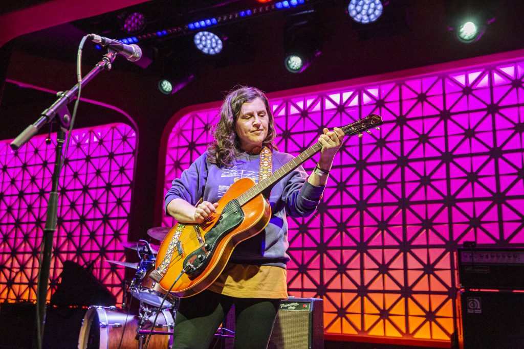 Mirah and company performing at Brooklyn Made NYC for Hearts & Minds & Crooked Beats album release. Photo by Leyda Luz.