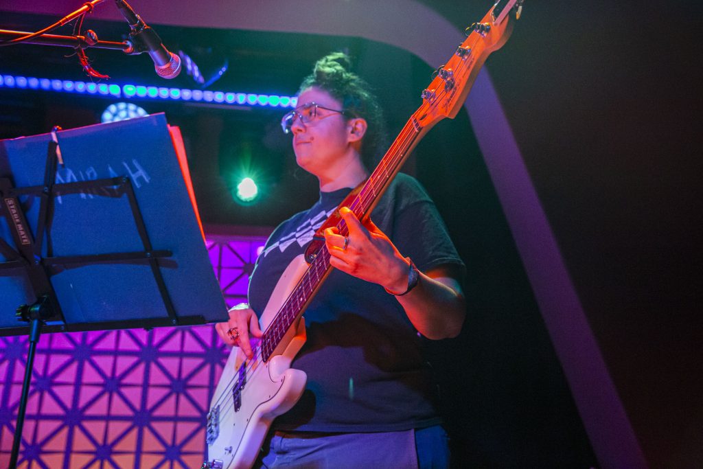 Mirah and company performing at Brooklyn Made NYC for Hearts & Minds & Crooked Beats album release. Photo by Leyda Luz.