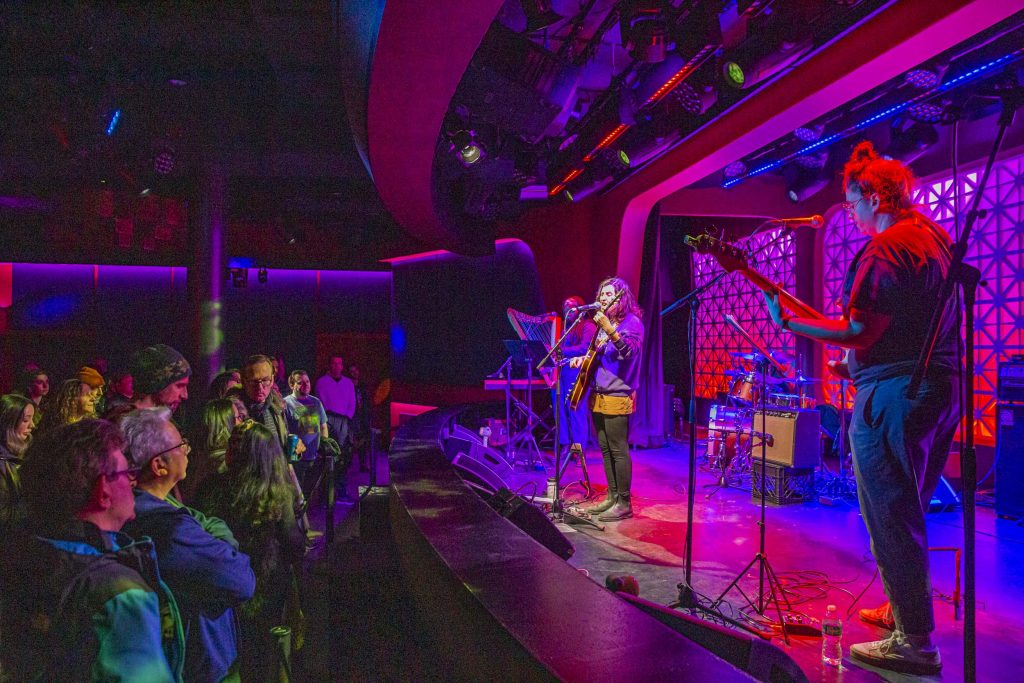Mirah and company performing at Brooklyn Made NYC for Hearts & Minds & Crooked Beats album release. Photo by Leyda Luz.