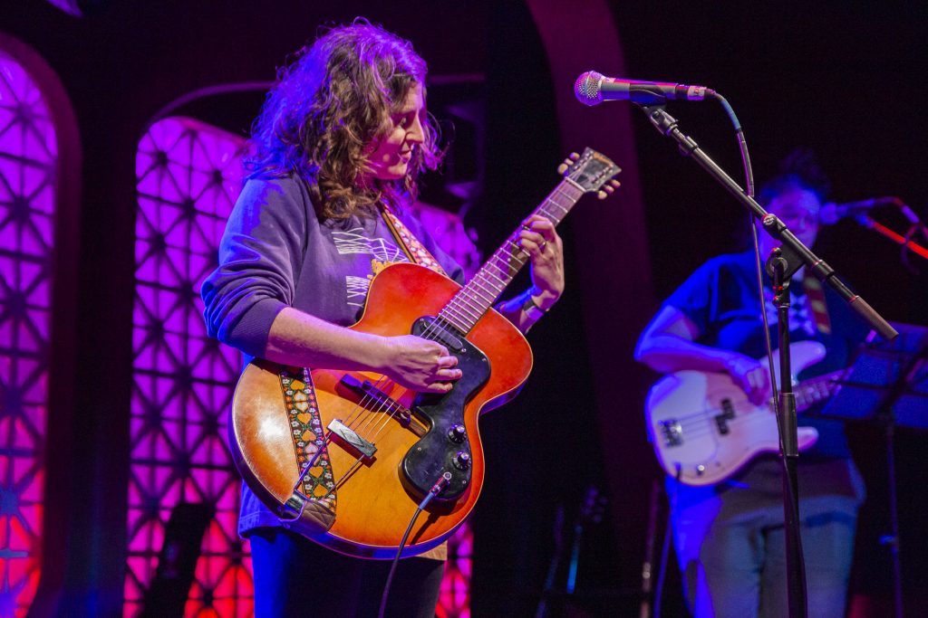 Mirah and company performing at Brooklyn Made NYC for Hearts & Minds & Crooked Beats album release. Photo by Leyda Luz.