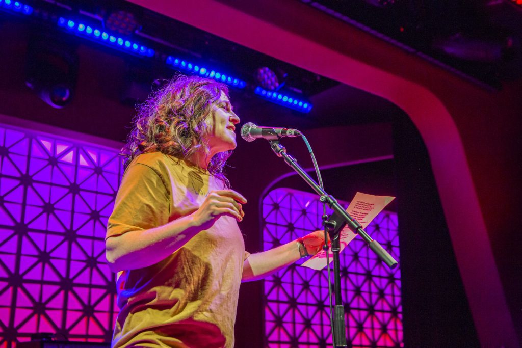 Mirah and company performing at Brooklyn Made NYC for Hearts & Minds & Crooked Beats album release. Photo by Leyda Luz.