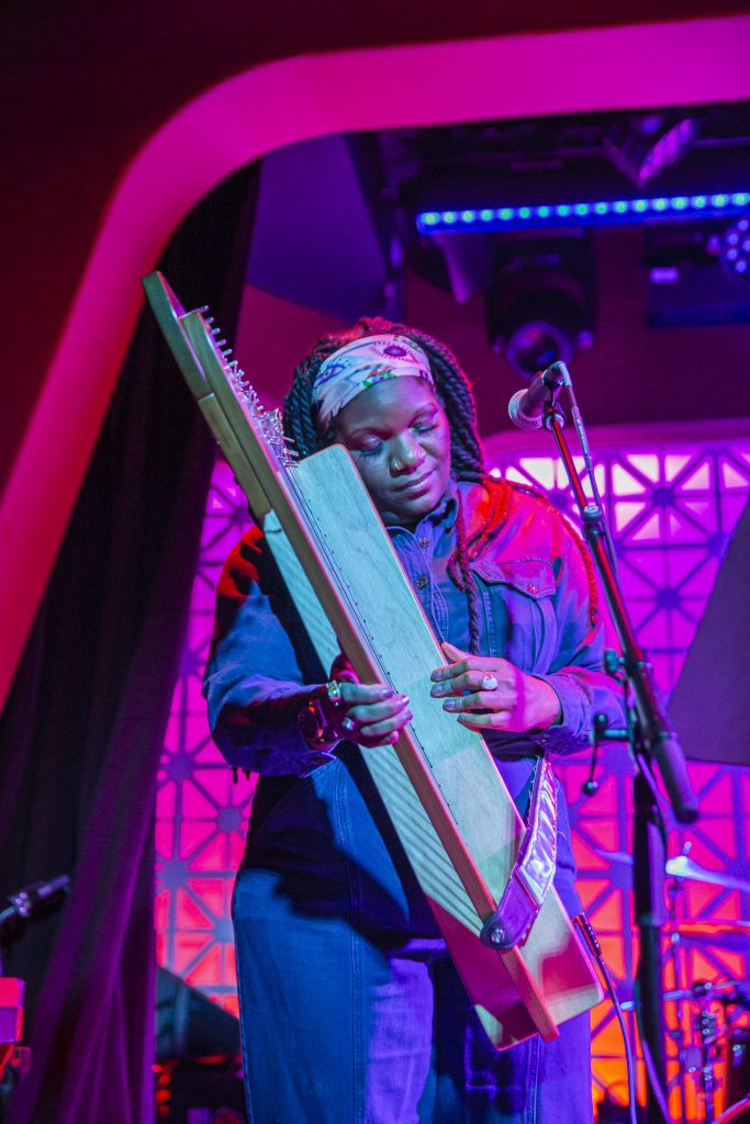 Mirah and company performing at Brooklyn Made NYC for Hearts & Minds & Crooked Beats album release. Photo by Leyda Luz.