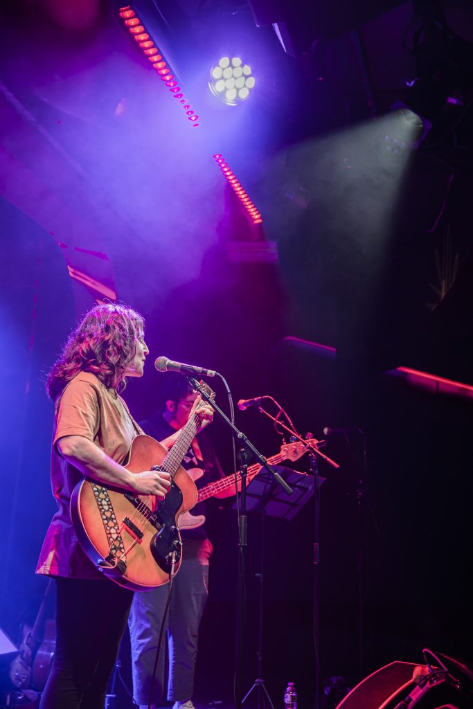 Mirah and company performing at Brooklyn Made NYC for Hearts & Minds & Crooked Beats album release. Photo by Leyda Luz.