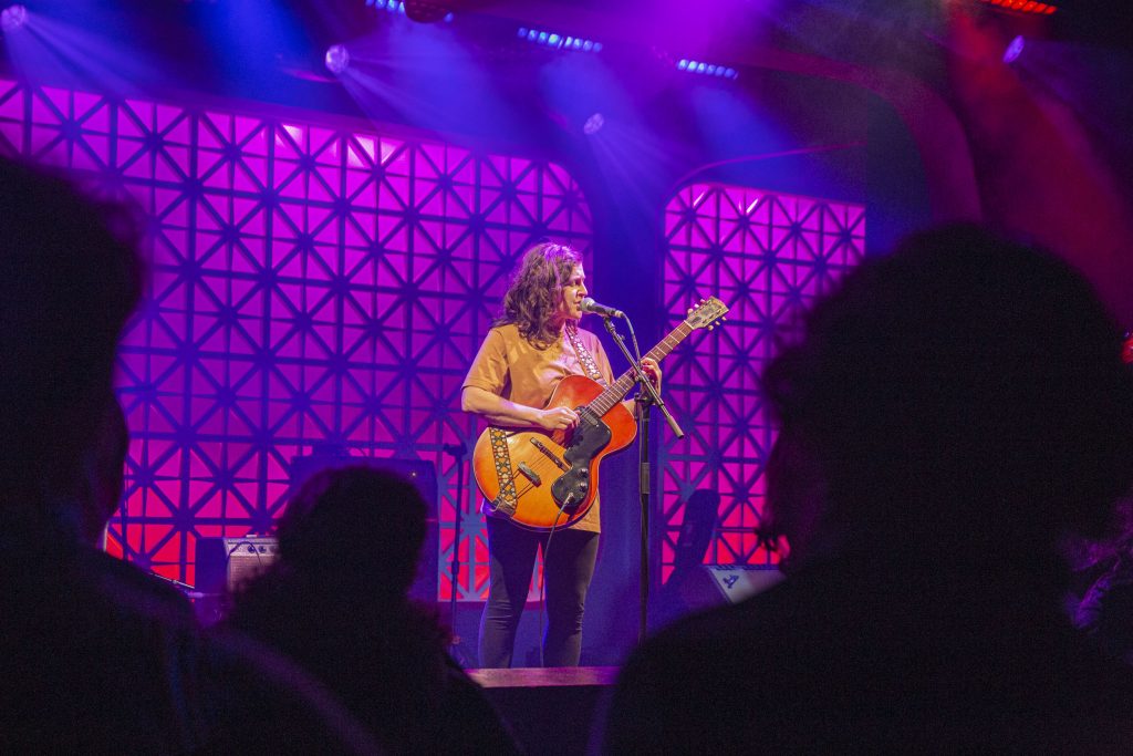 Mirah and company performing at Brooklyn Made NYC for Hearts & Minds & Crooked Beats album release. Photo by Leyda Luz.