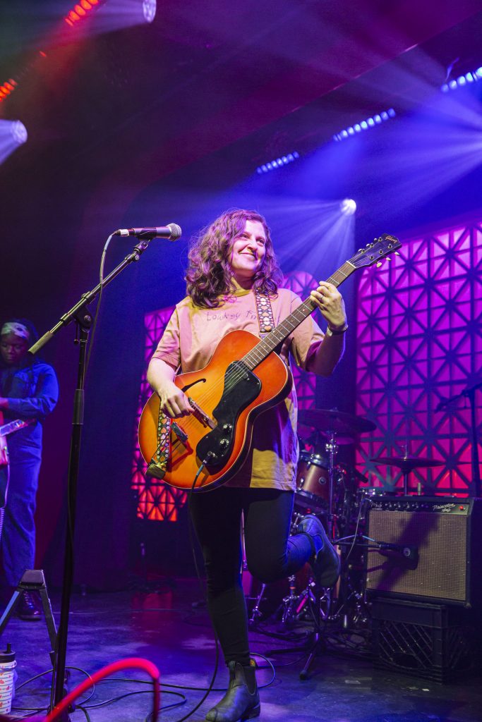 Mirah and company performing at Brooklyn Made NYC for Hearts & Minds & Crooked Beats album release. Photo by Leyda Luz.
