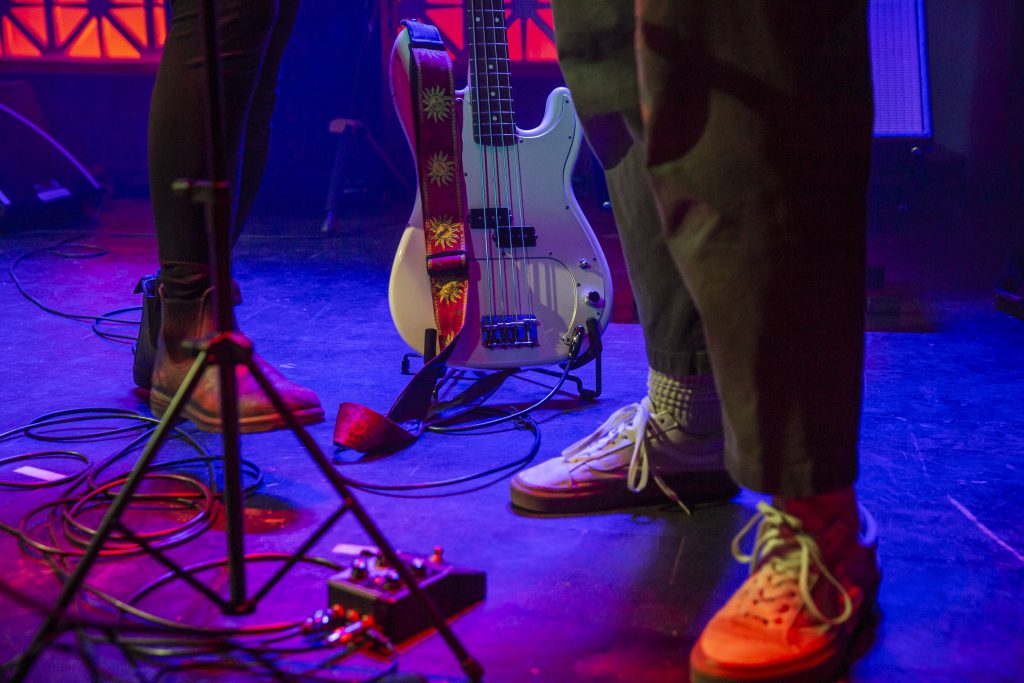 Mirah and company performing at Brooklyn Made NYC for Hearts & Minds & Crooked Beats album release. Photo by Leyda Luz.