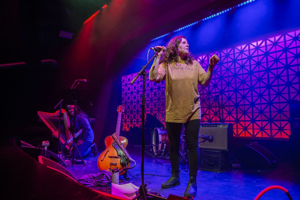 Mirah and company performing at Brooklyn Made NYC for Hearts & Minds & Crooked Beats album release. Photo by Leyda Luz.