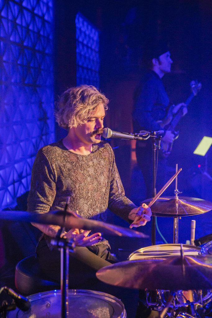 Seán Barna and company performing at Brooklyn Made NYC for Hearts & Minds & Crooked Beats album release. Photography by Leyda Luz.