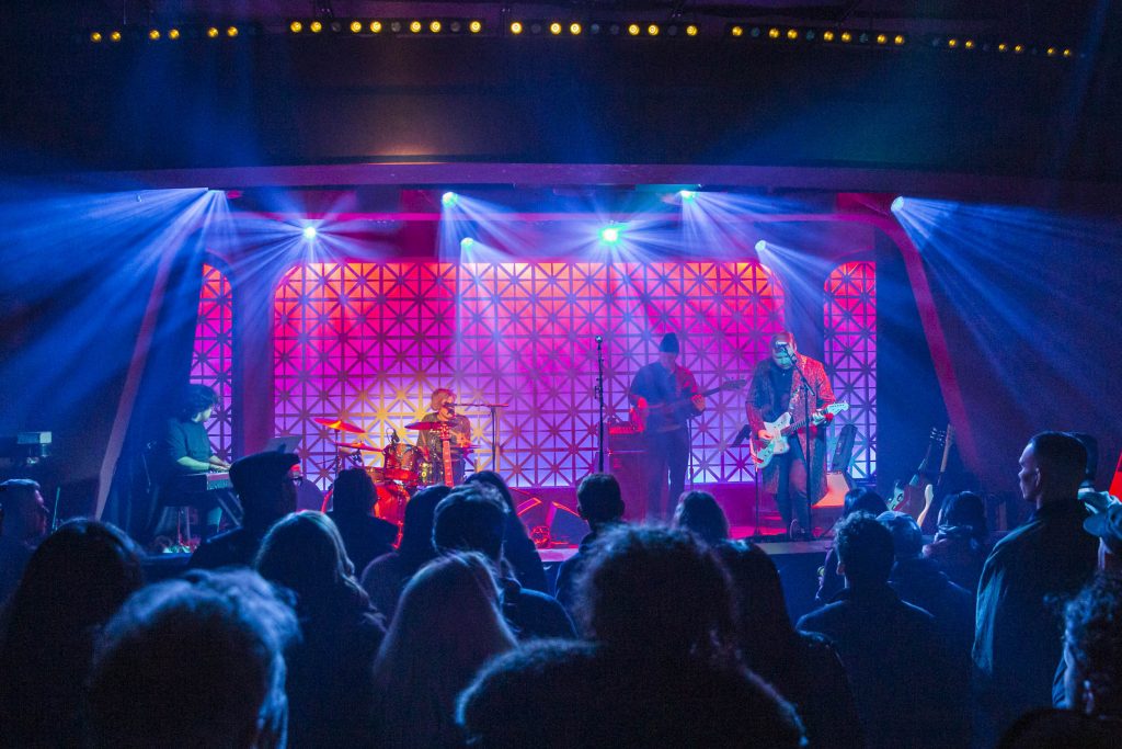 Seán Barna and company performing at Brooklyn Made NYC for Hearts & Minds & Crooked Beats album release. Photography by Leyda Luz.