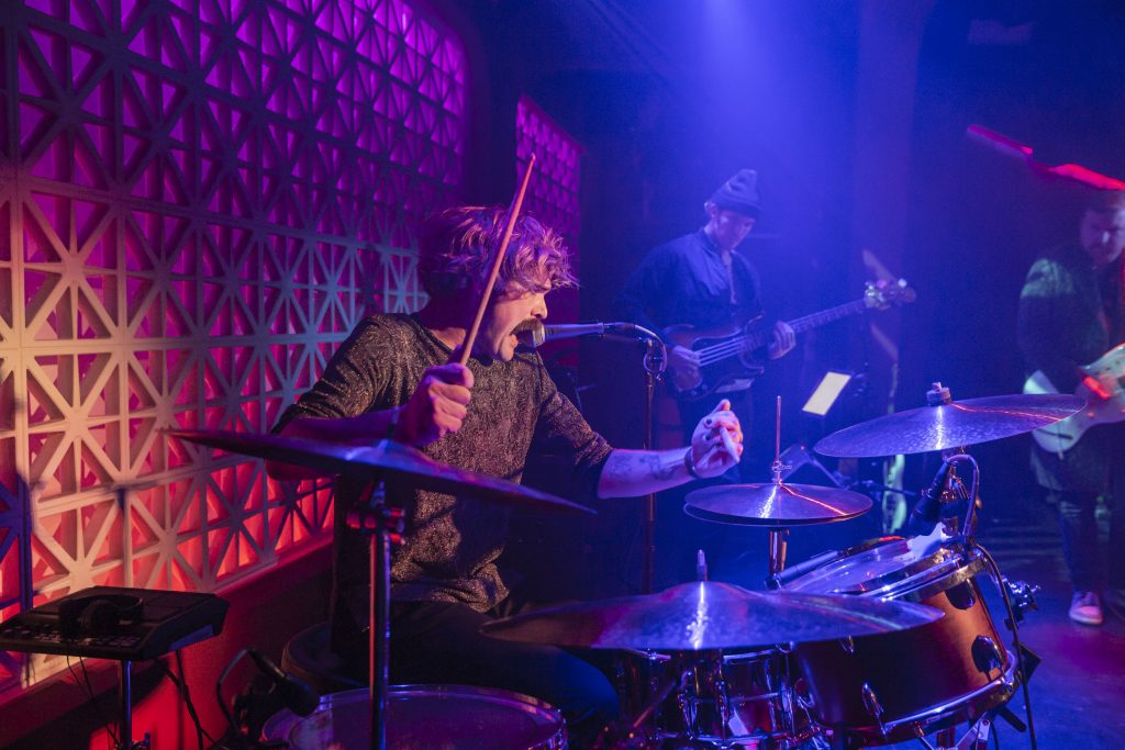 Seán Barna and company performing at Brooklyn Made NYC for Hearts & Minds & Crooked Beats album release. Photography by Leyda Luz.